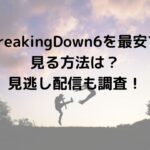 BreakingDown6を最安で見る方法は？見逃し配信も調査！