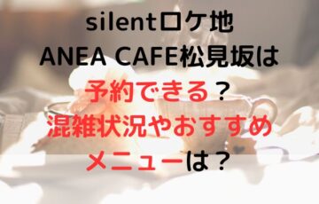 silentロケ地ANEA CAFE松見坂は予約できる？混雑状況やおすすめメニューは？