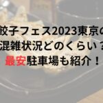 餃子フェス2023東京の混雑状況どのくらい？最安駐車場も紹介！