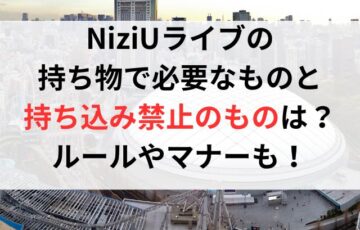 NiziUライブの持ち物で必要なものと持ち込み禁止のものは？ルールやマナーについても！