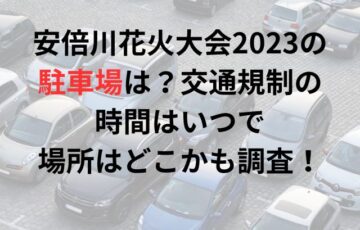 安倍川花火大会2023の駐車場は？交通規制の時間はいつで場所はどこかも調査！