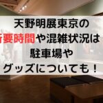 天野明展東京の所要時間や混雑状況は？駐車場やグッズについても！