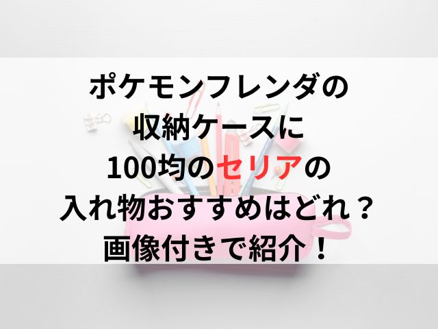 ポケモンフレンダの収納ケースに100均のセリアの入れ物おすすめはどれ？画像付きで紹介！