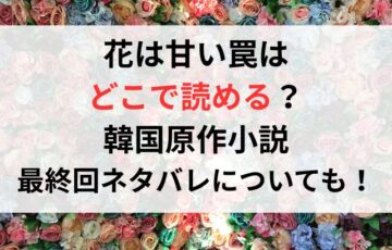 花は甘い罠はどこで読める？韓国原作小説最終回ネタバレについても！