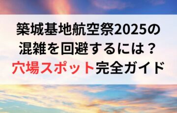 築城基地航空祭2025の混雑を回避するには?穴場スポット完全ガイド